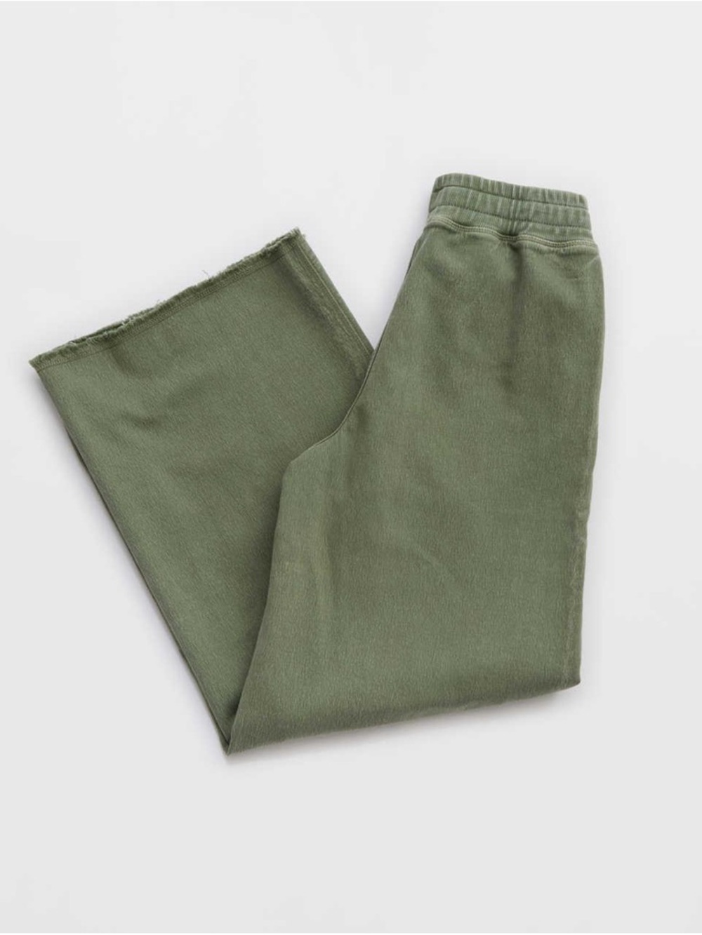 aerie Olive Green Wide-Leg soft landing trousers - Picture 5 of 11